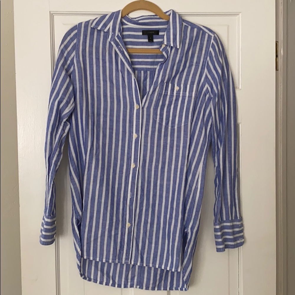J Crew striped button down - Picture 3 of 4